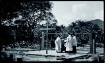 Laying of cornerstone of Sacred Heart Church, Punahou, Oahu, July 27, 1913.